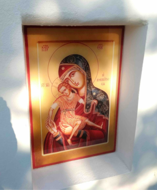 Икона-витраж Богородица Киккская